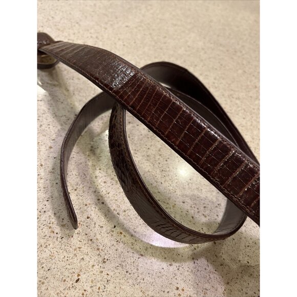 L.F.B Genuine crocodile Luxury Reptile Belt Leather Men's Belt Sz 36-40 - Picture 15 of 16